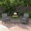 Day and Night - Day and Night 3-piece Garden Dining Set Gray Synthetic Rattan