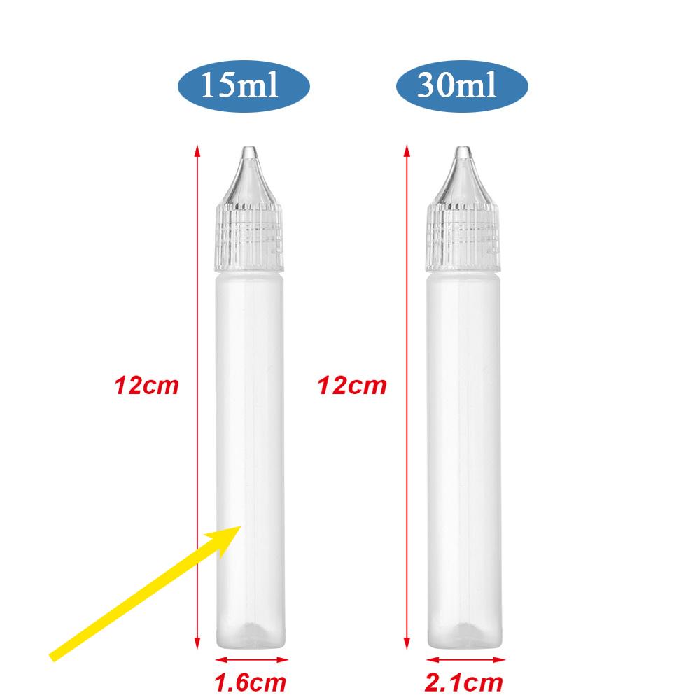 

5 шт./набор 15 мл/30 мл белые пластиковые бутылки для клея с игольчатым аппликатором, сжимаемые, для бумагокручения, товары для рукоделия