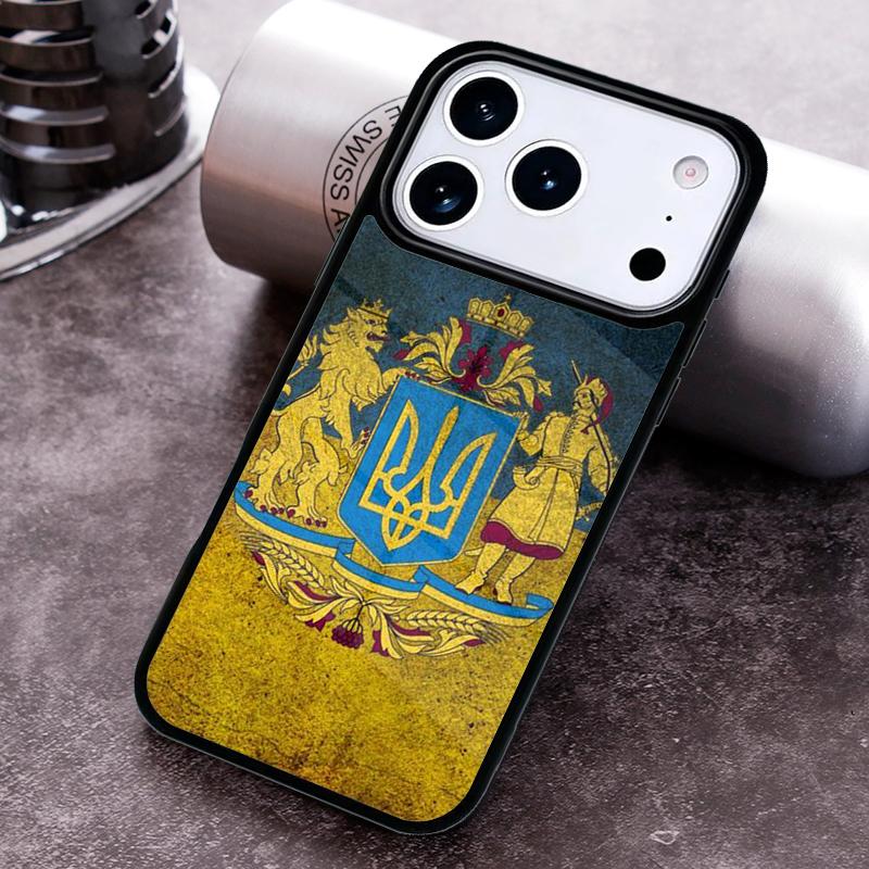 Vintage Ukrainian Flag Of U=kraine Retro Style Phone Case For iPhone 17,16e,15,14,13,12,11,Mini,Pro,MAX soft Silicone Cover
