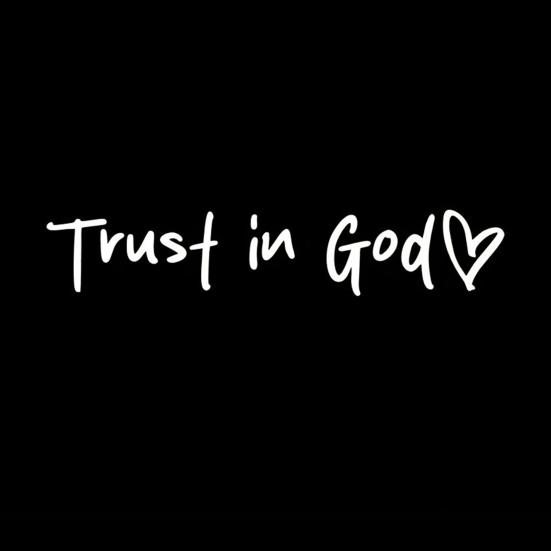 2/4/6/8Pcs Trust in God Rearview Mirror Stickers Strong Stickiness Waterproof Self Adhesive Car Decals Automotive Exterior Decals