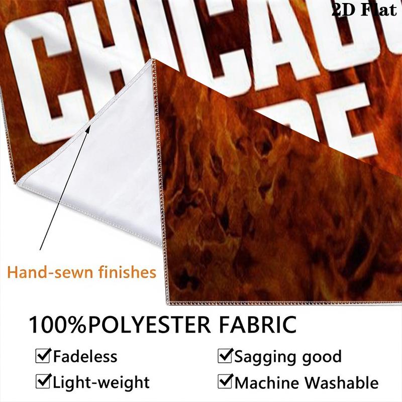 Chicago Fire Wall Tapestry Aesthetic Wall Hanging Printed Fabric Blanket Decorative Tapestries for Bedroom Living Room Home Decor