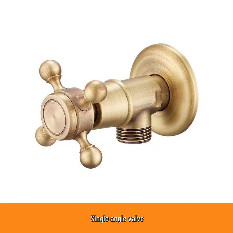 Antique Brass Dual-Outlet Washing Machine Faucet