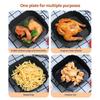 1pc Black Silicone Air Fryers Oven Baking Tray Square Replacement Kitchen Grill Pan Airfryer Kitchen Fried Chicken Basket Mat