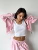2025 Autumn Women's Casual Solid Color Zip-Up Hoodie & Drawstring Sweatpants Set