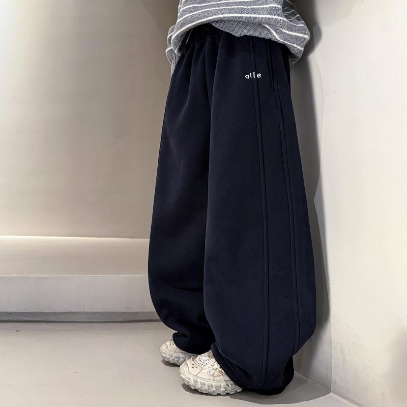Jungen S Fleece Gerade Bein Sporthosen Für Kinder Winter
