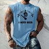 Canotta da uomo senza maniche vestibilità larga casual streetwear maglietta muscolare con grafica stampata texture gilet estivo per allenamento palestra