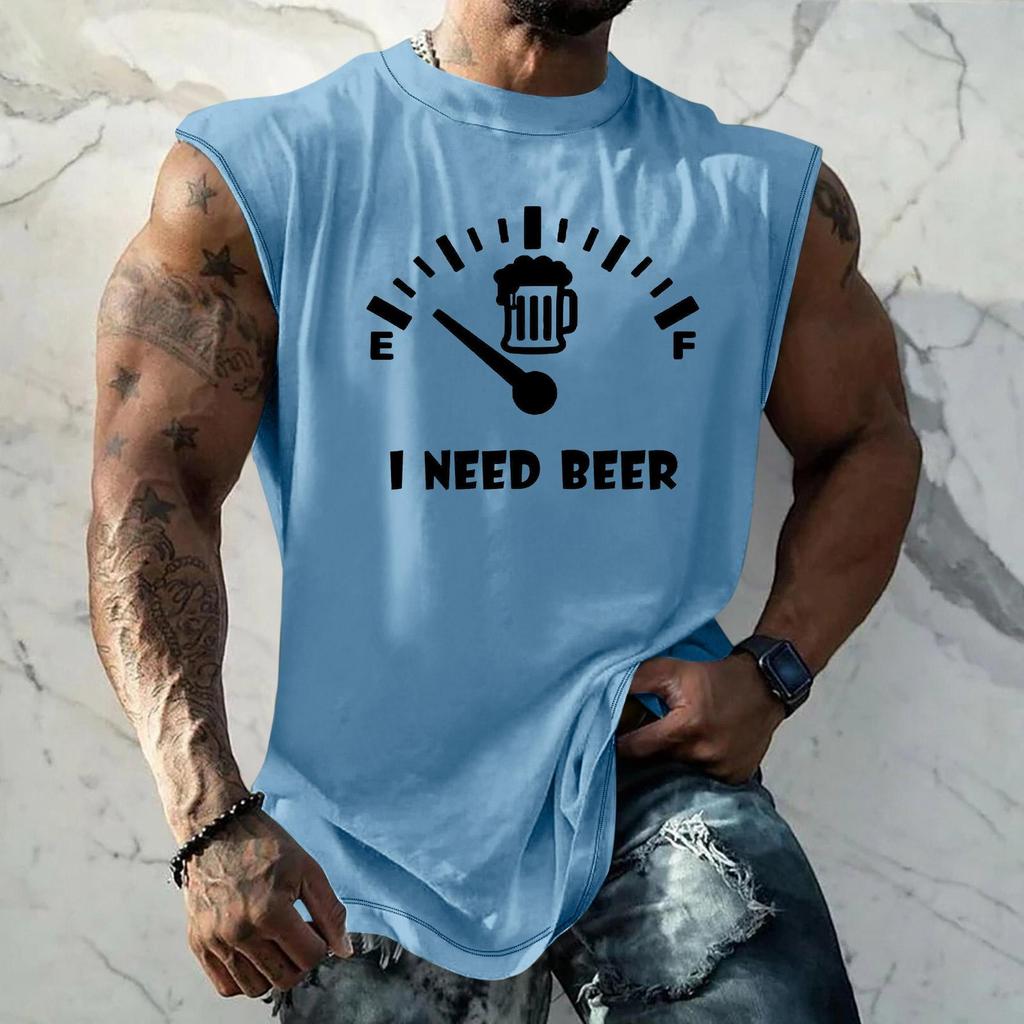 Canotta da uomo senza maniche vestibilità larga casual streetwear maglietta muscolare con grafica stampata texture gilet estivo per allenamento palestra