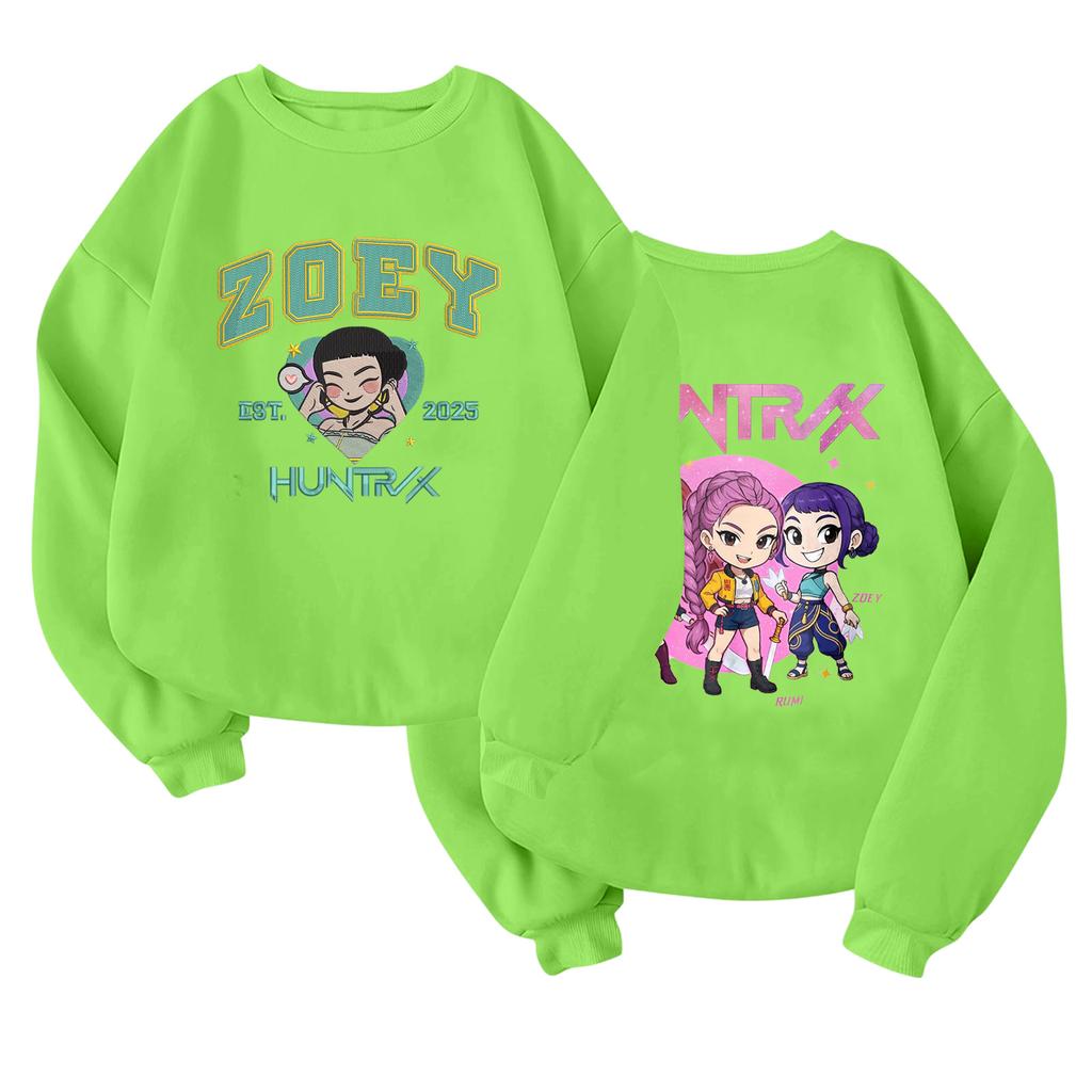 Children's Fashionable Lightweight Long-sleeved Round Neck Pullover With Pockets Printed Pullover