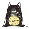 Custom B-BADBADTZ Drawstring Backpack Sports Gym Bag for Men Women Penguin Anime Shopping Sackpack