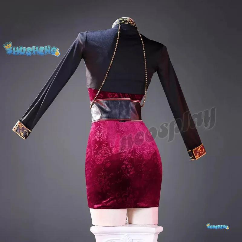 Ada Wong Cosplay Costume Game Resident Evil 30th Anniversary Women Sexy Chinese Style Cheongsam Coat Socks Halloween New Dress