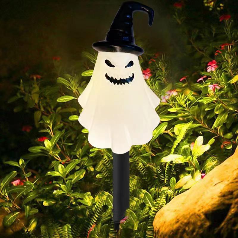 Halloween Solar Pumpkin and Ghost Outdoor Waterproof Garden Lights