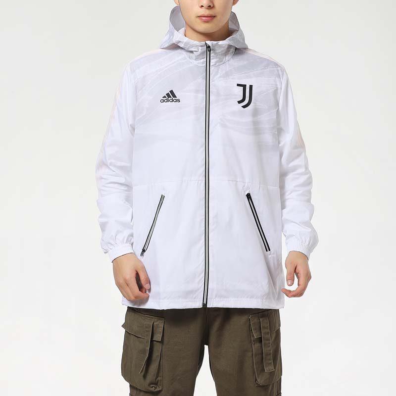 Adidas Jackets Men's White Hooded Moderate Other GQ2537
