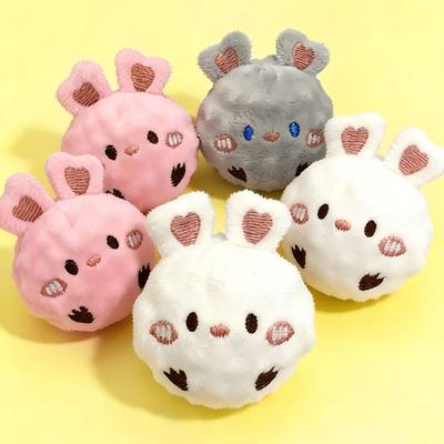 Plush Rabbit Dog Chew Toy Bite Resistant Cartoon Bunny Dog Teething Toy with Squeaker Boredom Stress Relief Toy Pet Supplies