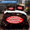 Zestaw pościeli miękkiej z nadrukiem FC Bayern München, 3 sztuki, w tym 1 poszewka na kołdrę i 2 poszewki na poduszki, idealny do sypialni, akademika, prezent dla fana