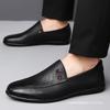 Men's Casual Leather Shoes Soft Leather Soft-soled Work Shoes Cover Feet Pedal Doudou Shoes Trendy British Men's Shoes