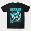Men Black Print T-shirt De'Von Achane Player Name Number No-Cut Transfer Paper Print Cotton Tshirt