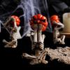 3Pcs/Set Resin Craft Pumpkin Head Skull Doll Realistic Halloween Skeleton Figurines  Dead Decorative