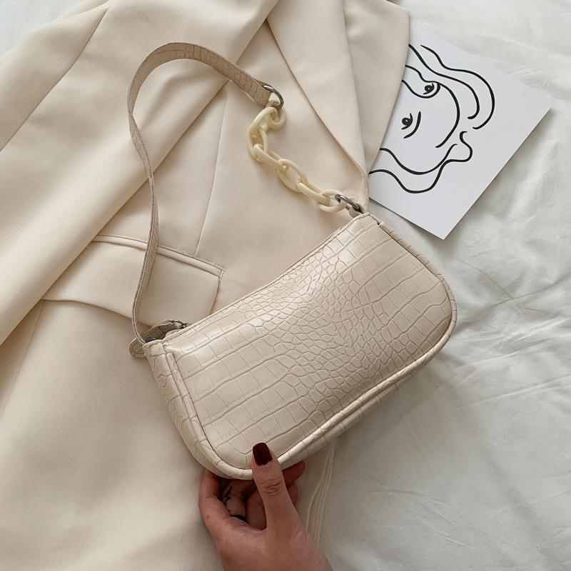 

Маленькая женская сумка 2024 года, новая корейская версия, универсальная популярная сумка-мессенджер через плечо, модная сумка через подмышку белый