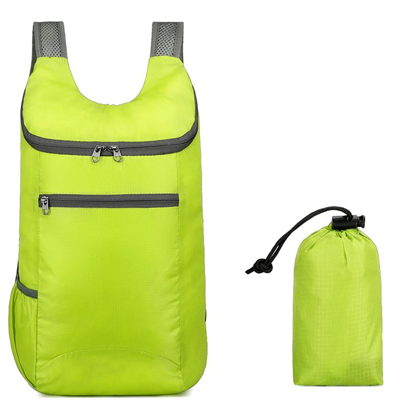 

Открытый унисекс водонепроницаемый складной рюкзак большой емкости портативный кемпинг походы путешествия рюкзак досуг мужчины женщины спортивные сумки зелёный