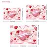 2D Rose Glitter Heart Backdrop for Valentine's Day & Couple Party Decor