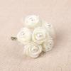 24pcs Foam Rose Head with Pearl 4cm Mini Artificial Flower For Wedding Bride Bouquet Decoration Home DIY Wreath Craft Party Gift