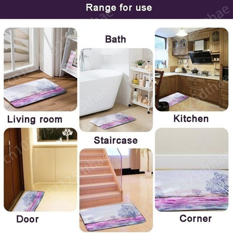 Happy Campers Doormat Instant Drying Mat Bathroom Rug Non-slip Entrance Nappa Skin Floor Mat Toilet Carpet Home Decor Bath Mat