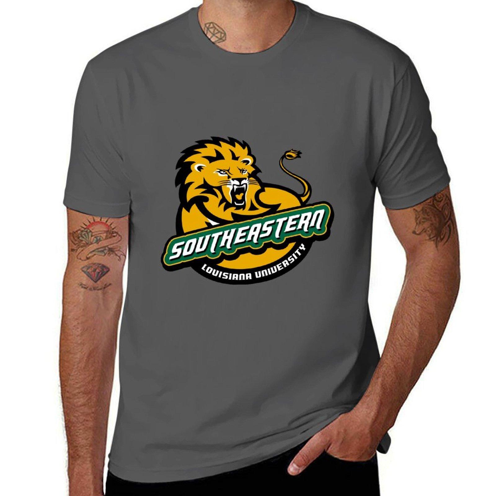 

Футболка Southeastern Louisiana Lions футболки для мужчины набор хлопковые футболки с принтом для мужчины хлопковые футболки высокое качество Футболка 4XL