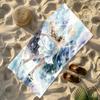 Figure Skating Girl Winter Beach Towel Patterned Sunscreen And Windproof Suitable For Swimming Pool Camping Travel