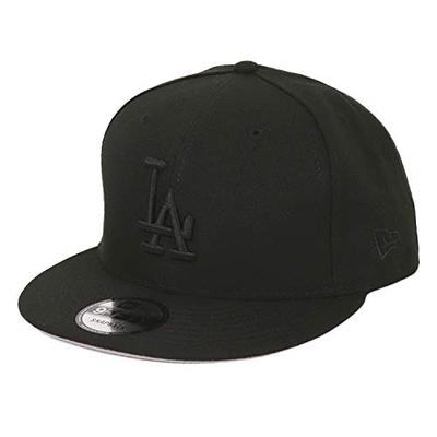New Era Dodgers 9FIFTY Snapback Cap, Men's LA Baseball Cap, All Black [Parallel Import]