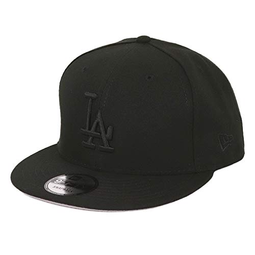 

New Era Dodgers 9FIFTY Snapback Cap, Men s LA Baseball Cap, All Black [Parallel Import]