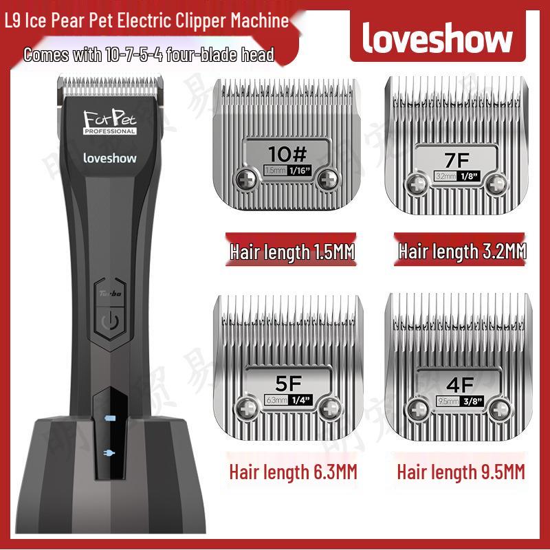 Akeme LOVESHOW Pet Electric Hair Clipper L9 - Cat & Dog Trimmer Shaver with Shear Hair Retention Blade Head