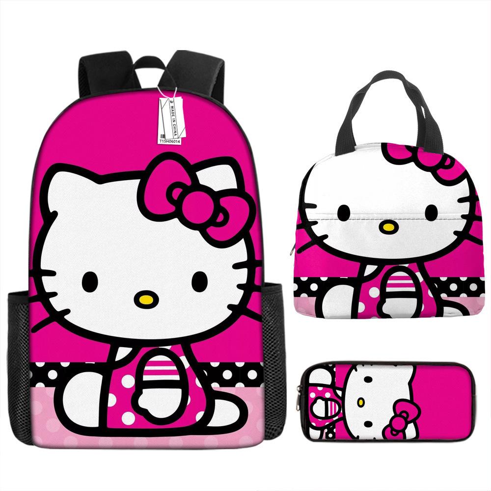 Hello Kitty Student School Bag Hello Kitty Bento Bag Thermal Lunch Bag Cartoon Cute Kt Children S Backpack lunch bag