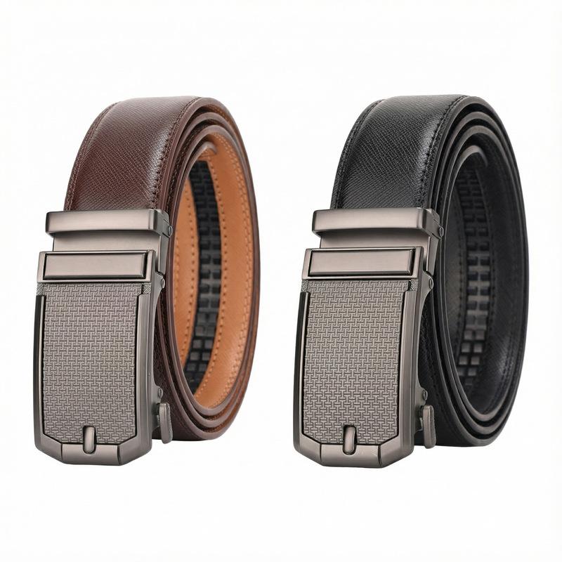 Men'S Automatic Buckle Cowhide Belt Men'S Business Leisure Senior Sense Versatile Belt Youth Belt E-Commerce