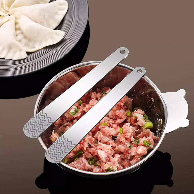 2Pcs Dumpling Spoon 316 Stainless Steel Flat Stuffing Shovel Picking Spatula Stick Dumplings Filling Spoon Kitchen Gadgets