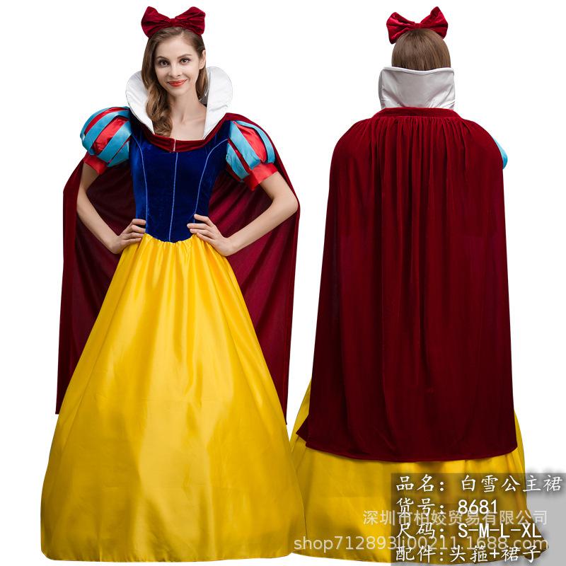 Новое платье Белоснежки на Хэллоуин Платье Золушки Костюм Золушки для взрослых для сценических выступлений S