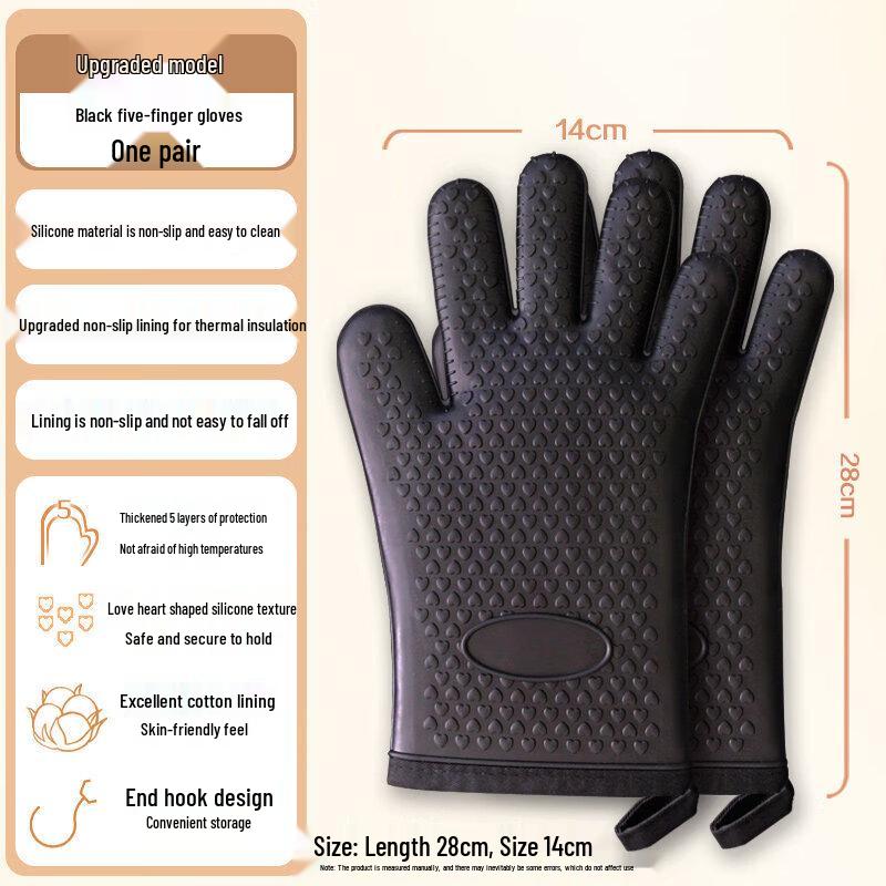 ZISIZ Silicone Heat Resistant Oven Mitt