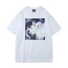 European and American Tide Brand Revenge Oil Painting Paradise Printing Short Sleeve High Street Men and Women Bf Loose FOG Couple Hip Hop T-shirt