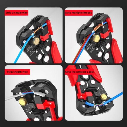 Wire Stripper Tool, Cable Stripper - 3-in-1 Self-Adjusting Wire Stripper Cutter, Wire Crimping Tool, Wire Pliers for Stripping, Cutting, and Crimping