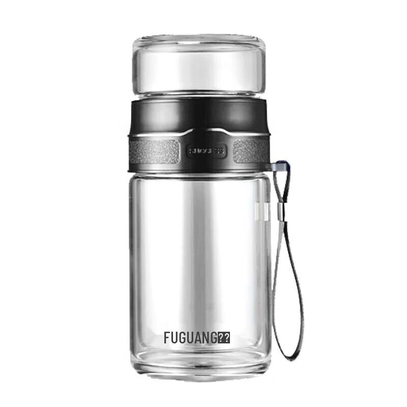 Fuguang Double Wall Glass Tea Infuser Bottle