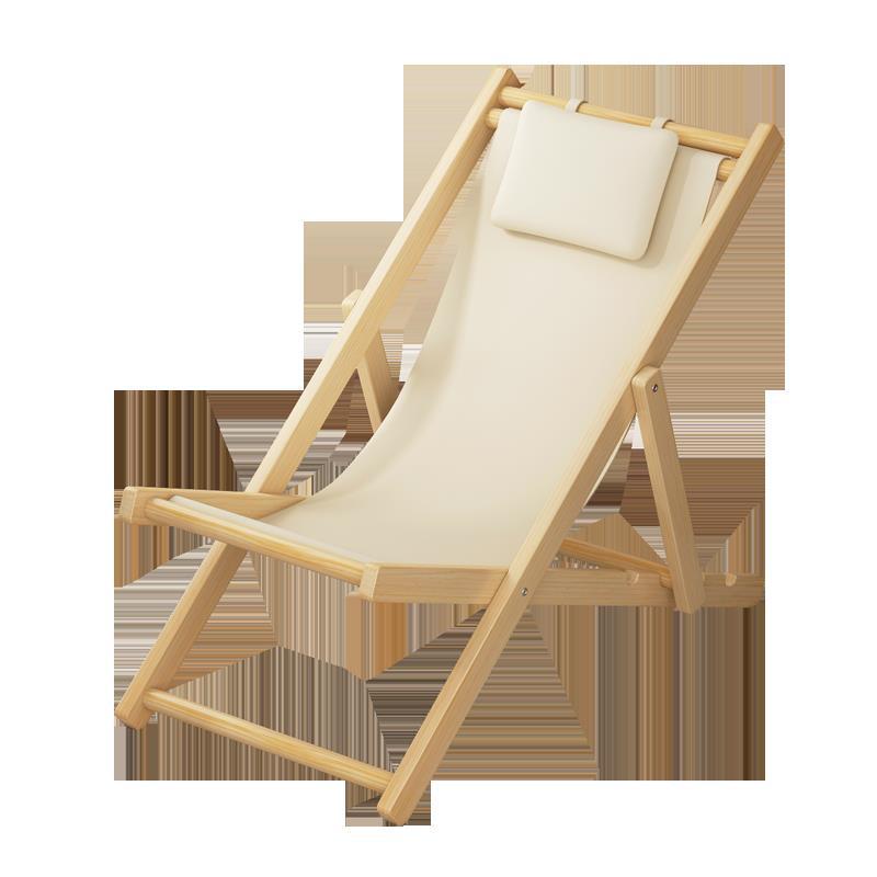 Tumbona de Playa Plegable y Mecedora para Exteriores de Madera Maciza con Lona Oxford