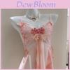 Ice Silk Sleeveless Sleep Dress For Women With Vneck And Floral Pattern For Home Comfort