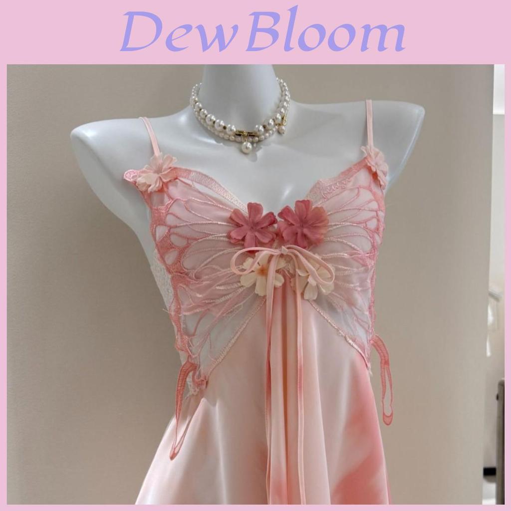 Ice Silk Sleeveless Sleep Dress For Women With Vneck And Floral Pattern For Home Comfort