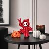 Mini Grim Reaper Statue, 3D Printed Skull Grim Reaper Pumpkin Figurine, Cute Gothic Car Dashboard Accessory for Office Desk, Home Decor