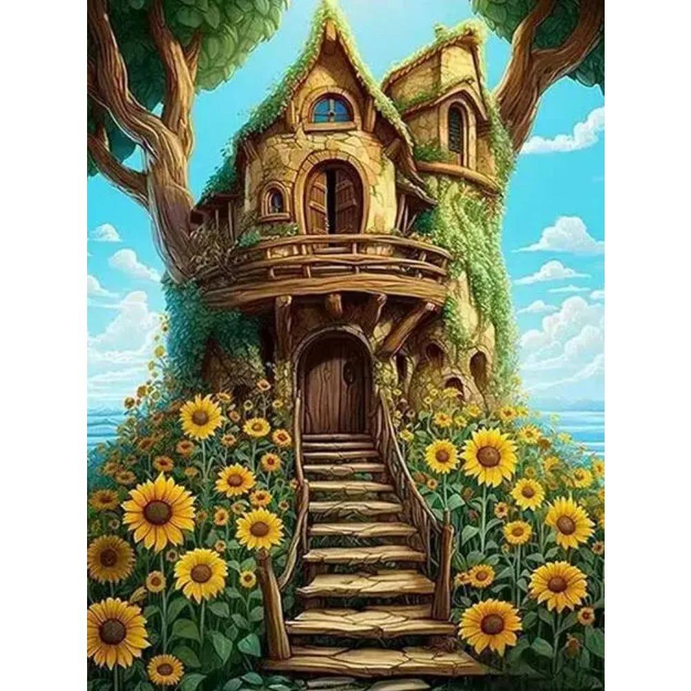 DIY Full Round Diamond Painting Cross Stitch 3D Cute Animal Flower Home Scene Decorative Art Diamond Painting 5d Diamond Art Painting