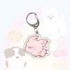 Running Animal Cat Dogs Pets Acrylic Funny Toy Animal Key Ring for Women Men DIY Car Handbag Phone Case Pendant Accessories Gift