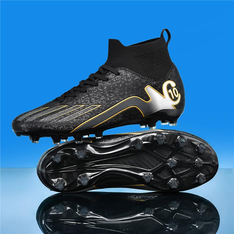New high-top football shoes 2024 Messi youth children TF broken nails long nails student competition training shoes men and women