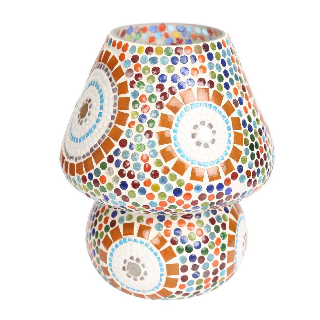 Mushroom Shaped Glass Table Lamp for Home Bar Restaurant Cafe Decoration