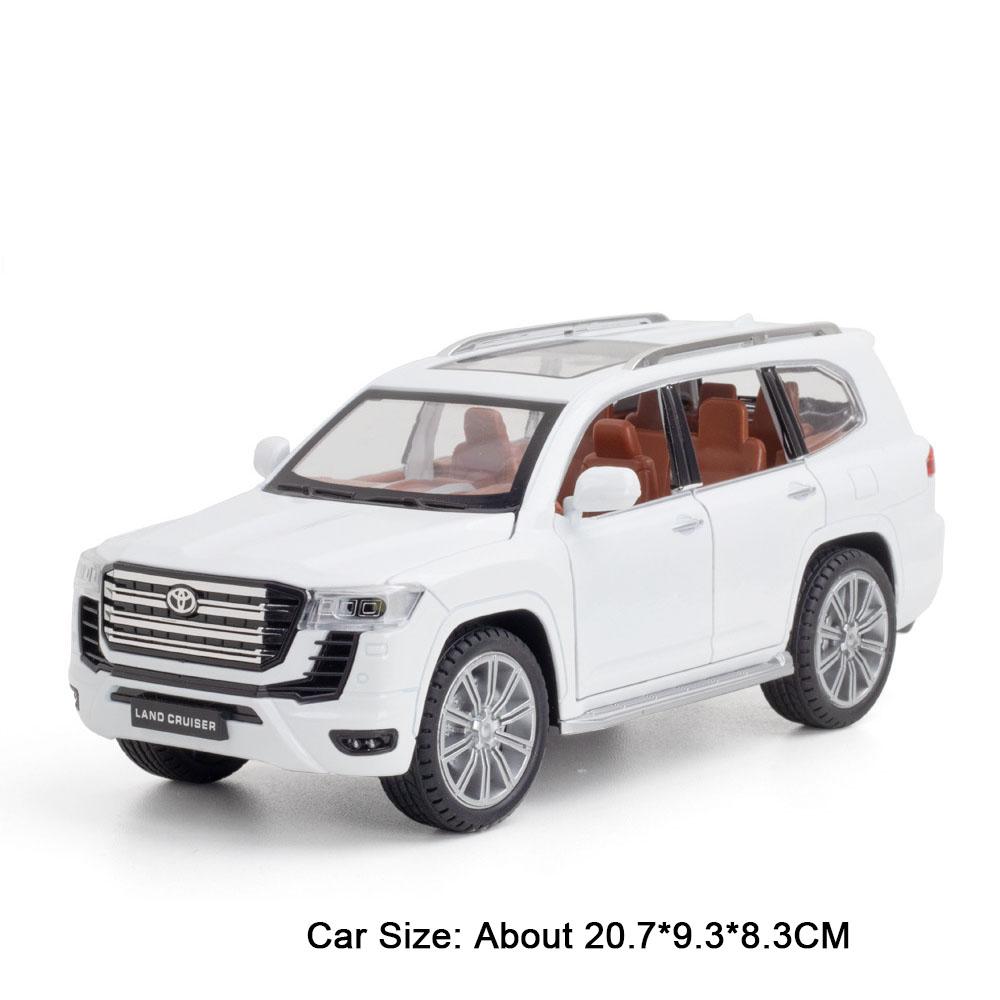 1:24 FJ Cruiser LC300 Car Model Toy Metal Diecast SUV Sound Light Rubber Tires Off-road Vehicle Models Simulation Boys Gifts