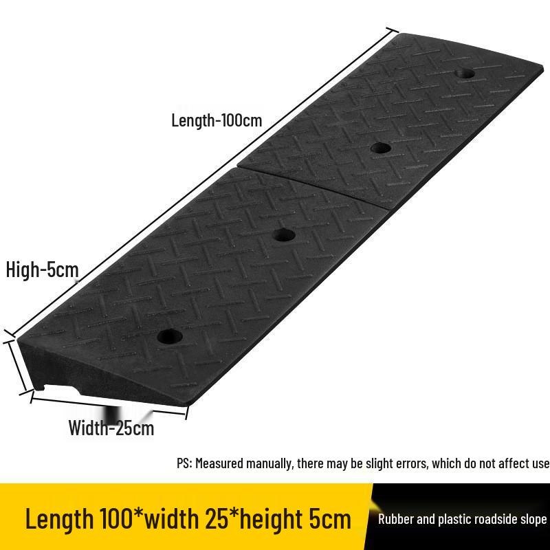 Curb and Threshold Ramp Mat - Rubber Slope for Home or Car Use