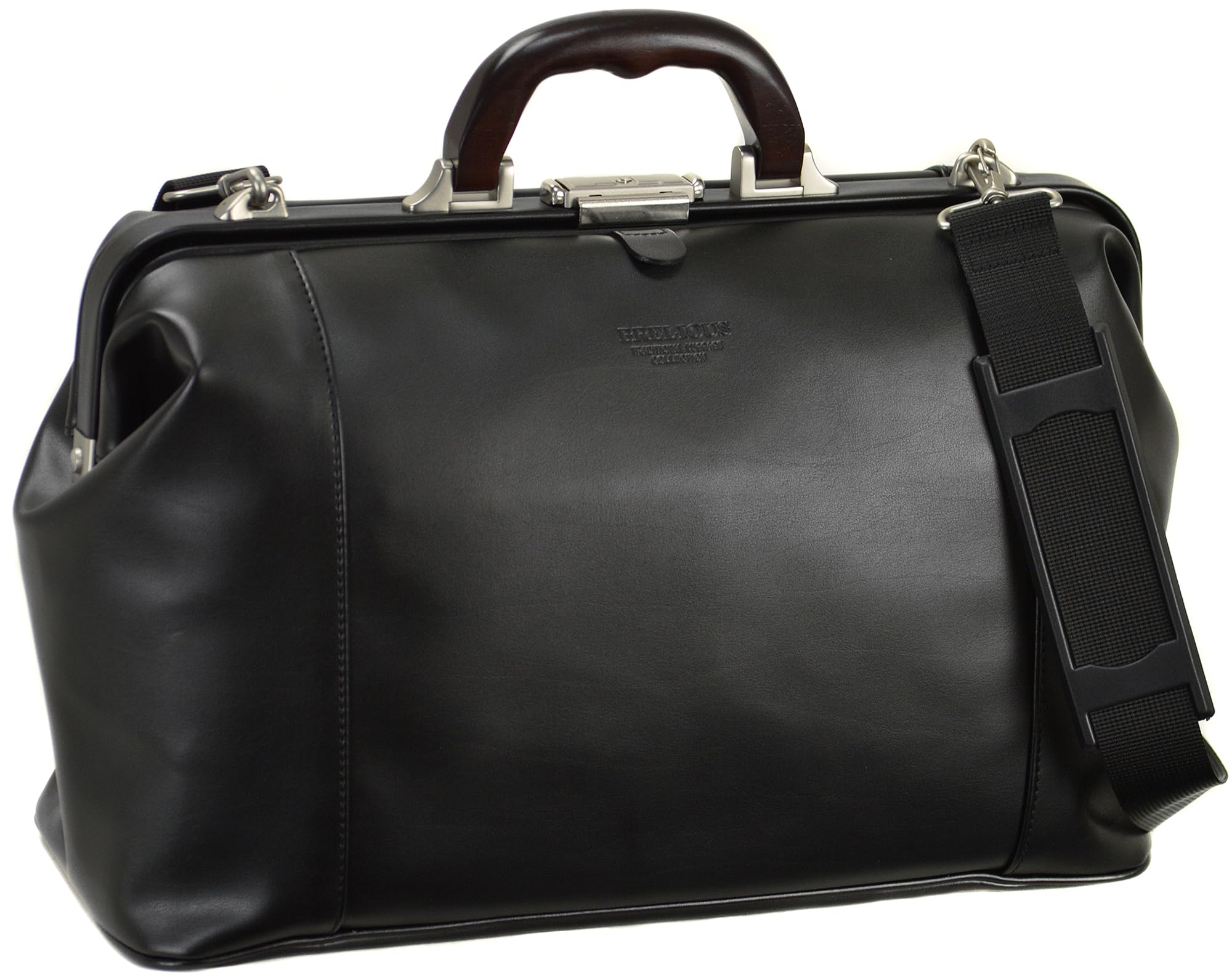

Black F Made in Japan Dulles Bag for Men and Doctor Boston Wooden Business Shoulder 15L Business with Metal Women, Bag, Bag, Handle, Bag, Capacity, чорний